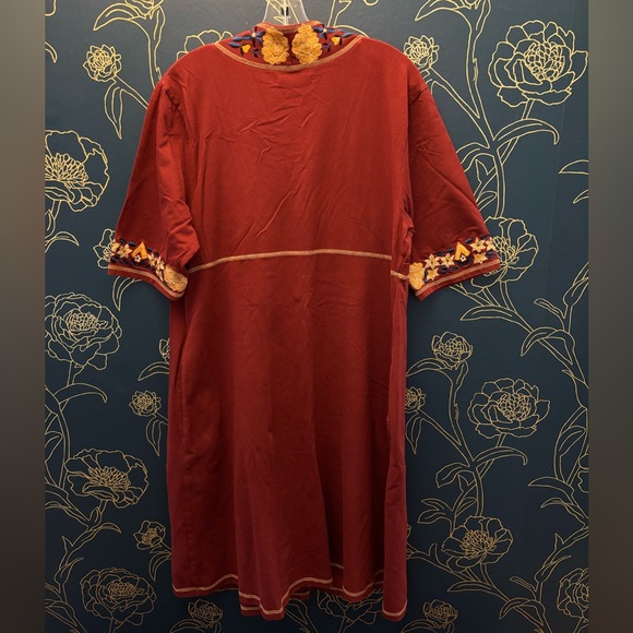 PLUS SIZED ESHAKTI popover tunic dress EMBROIDERED with pockets! 2x 20w - Picture 2 of 7